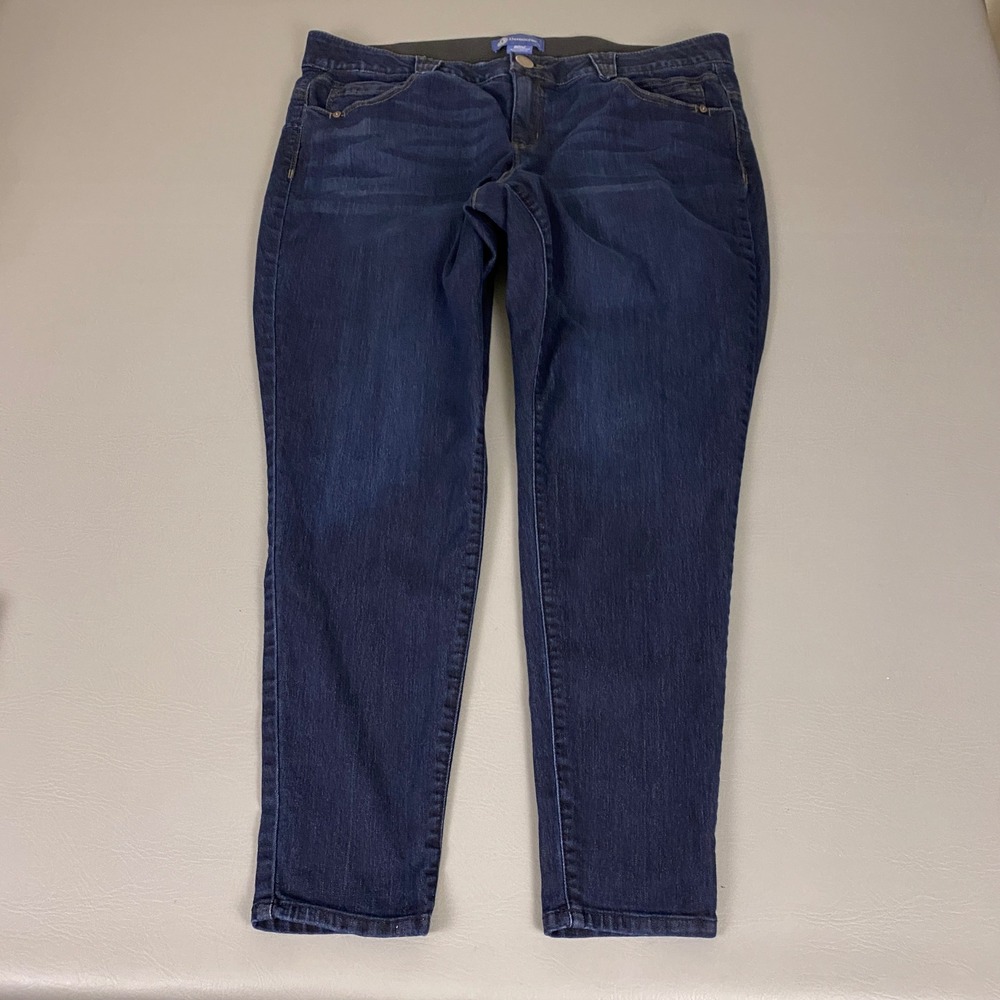 Democracy Absolution Jeans Women's Plus Size 20W Blue Dark Wash Skinny Stretch